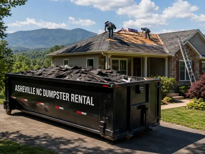 Roofing & Heavy Debris Dumpsters in Asheville, NC